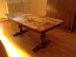 Coffee table with artificial stone top