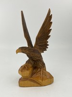 Art deco deco wood carved russian eagle bird animal carving sculpture figurine retro vintage old 20th century