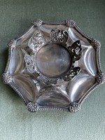 Antik biedermeier empire 13 latos ezüst alátét csészealj tálca tálka csokoládés osztrák