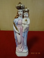 Hollóházi porcelán figura, Szűz Mária a kisjézussal. Vanneki! Jókai.