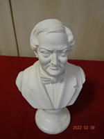 Alabaster bust of Rossini, marble base. He has! Jókai.