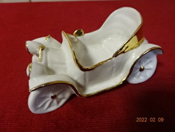 Capodimonte olasz kézzel festett  porcelán kabrió autó. Vanneki! Jókai.