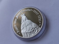 Árpádházi Szt Erzsébet ezüst 5000 Ft 31,46 gramm 0,925