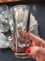 6+1 db súlyos design üveg pohár “Leonardo” Italy