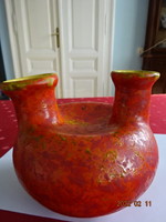 Mázas Tófej kerámia asztalközép (váza), Kézzel festett. Vanneki!