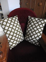 Pair of old Biedermeier patterned pillows in one!