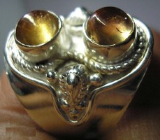 925 ezüst gyűrű vörös turmalinokkal 18/56,5 mm