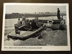 II. World War II German Postcard - Wehrmacht Precision Bridge Ship
