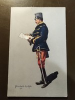 Huszárkapitány - I. világháborús K.u.k. képeslap