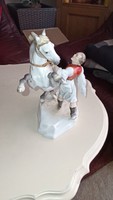 Herendi lovát fékező csikós porcelan szobor. 150. Jubileumi