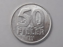 Hungarian 50 pence 1991 coin - Hungarian alu 50 pence 1991 coin