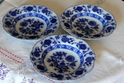 Johnson Bros England antik fajansz hibátlan tányérok, máz alatti kézi kobalt festéssel