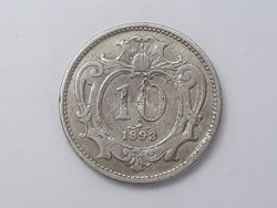 Ausztria 10 Hellers 1893 érme - Osztrák 10 hellers 1893 külföldi pénzérme