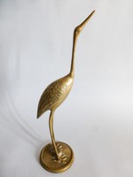 Art deco copper bird sculpture, heron