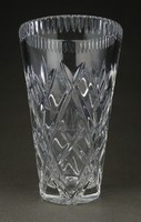 1H763 thick-walled beautiful polished glass vase 15.5 Cm