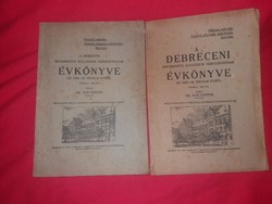 1942 - 43, és 43 - 44 .évadok évkönyvei Debreceni Református Kollégium Gimnáziuma  a képek szerint