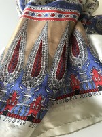 Hatalmas Franco Laurenti selyemkendő, 115 x 115 cm