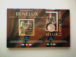35 éves a Benelux-Bíróság 25 db-os érme szett 2009 UNC emlékérmével