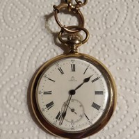 Omega pocket watch with chain
