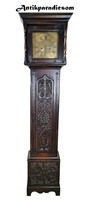 A480 Antique freshly restored carved 2-weight standing clock