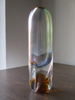 Bohémia  Hanna Machovska for Mstisov/Moser/ l960 as évek csodálatos nagyméretű üvege 26 cm hibátlan