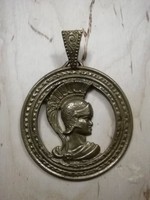 Gyönyörű egyedi bronz medál női / római / fej