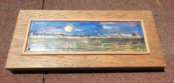 Hollóházi Pál Lukász Stained Glass Artwork _ Full Moon