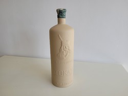 Retro régi nagy méretű Tokaji Rákóczi 3 L kerámia boros palack kőedény 1993 bodrogkeresztúri kerámia