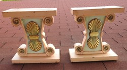 Antique empire gilded wooden pedestal