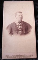 1892 ESZTERGOM CZIBULKA NÁNDOR APÁT KANONOK JELZETT FOTÓ FÉNYKÉP