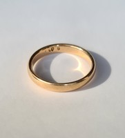 Arany karika gyűrű, 14k, antik, 17.5mm