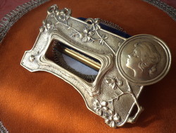 Made of copper - nameplate holder _ from the time of the wonderful Art Nouveau_ rare !!