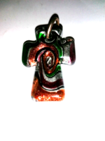 Kereszt alakú, muranói üveg medál 48.