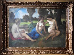 Women bathing in Béla Iványi Grünwald