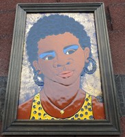 Stekly Zsuzsa Enamel Painting _ Black Woman