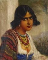 1E634 Jenő Friedlinger: Gypsy girl