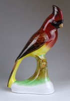 1H661 old large Bodrogkeresztúr ceramic parrot 20 cm