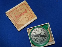 Retro iskolai iránytű NDK (GDR) keletnémet Tannenberg dobozával a képek szerint
