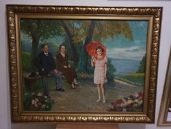 Wolff Károly:Balatoni Parkban (1869-1944-Nagybányai festő-)