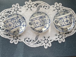 Jäger Eisenberg porcelán szalmavirág mintás csészék