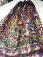 Huge, brightly colored viscose scarf, 190 x 98 cm