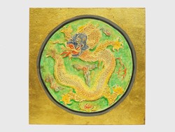 Przudzik Joseph - a glazed oriental wooden dragon