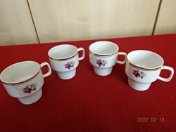 Hollóházi porcelán kávéscsésze, rózsa mintás. Vanneki! Jókai.