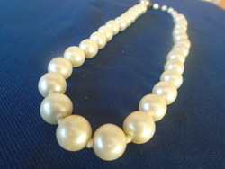 Régi nyaklánc fehér gyöngy 50-60 évek  nyaklánc collier antik darab és még szép is 1,1 cm