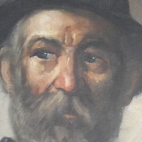 Vasadi Hermann festőművész (1904-1967) Portré - olajfestmény.  Eredeti, szignált!