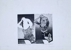 László Lakner (1936-): untitled, 1963, vinyl print, 14 x 16.5 cm (42 x 52 cm)