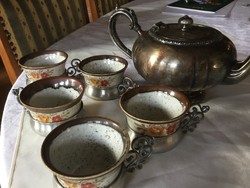 Teás készlet 5 személyes, nagyon szép állapotban, antik