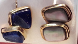 Exclusive retro two cuffs with a pair of minerals (l2200)