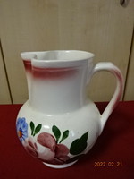 Granite porcelain, antique, hand-painted jug, marking 473. Vanneki! Jókai.