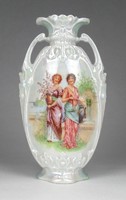 1H445 old victoria porcelain vase decorative vase 17 cm